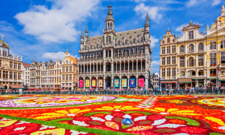 A picture of the Flower Carpet Festival in Brussels