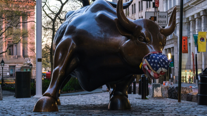 The Charging Bull statue in New York's financial district